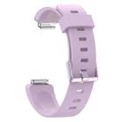 For Fitbit Inspire / Inspire HR Glossy Surface Silicone  Watch Band, Size:L(Light Purple) - 1