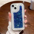 For iPhone 14 Chameleon Sequins Epoxy Phone Case(Blue) - 1