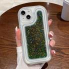 For iPhone 13 Pro Max Chameleon Sequins Epoxy Phone Case(Green) - 1