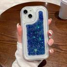 For iPhone 12 Chameleon Sequins Epoxy Phone Case(Blue) - 1