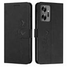 For Infinix Zero 20 Skin Feel Heart Embossed Leather Phone Case(Black) - 1