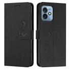 For Motorola Moto G 5G 2023 Skin Feel Heart Embossed Leather Phone Case(Black) - 1