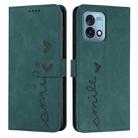 For Motorola Moto G Stylus 5G 2023 Skin Feel Heart Embossed Leather Phone Case(Green) - 1