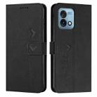 For Motorola Moto G Stylus 5G 2023 Skin Feel Heart Embossed Leather Phone Case(Black) - 1