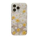 For iPhone 14 Plus Dual-side Silver-pressed Laminating TPU Phone Case(Little Daisy) - 1
