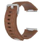 For Fitbit Ionic Dragon Scale Texture Silicone  Watch Band with Buckle, Size:S(Coffee) - 1