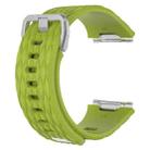 For Fitbit Ionic Dragon Scale Texture Silicone  Watch Band with Buckle, Size:S(Lime Green) - 1