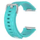 For Fitbit Ionic Dragon Scale Texture Silicone  Watch Band with Buckle, Size:S(Mint Green) - 1