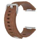 For Fitbit Ionic Dragon Scale Texture Silicone  Watch Band with Buckle, Size:L(Coffee) - 1