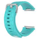 For Fitbit Ionic Dragon Scale Texture Silicone  Watch Band with Buckle, Size:L(Mint Green) - 1