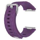 For Fitbit Ionic Dragon Scale Texture Silicone  Watch Band with Buckle, Size:L(Purple) - 1