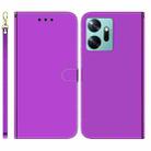 For Infinix Zero 20 / X6821 Imitated Mirror Surface Horizontal Flip Leather Phone Case(Purple) - 1