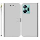 For Infinix Zero 20 / X6821 Imitated Mirror Surface Horizontal Flip Leather Phone Case(Silver) - 1