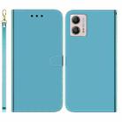 For Motorola Moto G13 / G23 / G53 Imitated Mirror Surface Horizontal Flip Leather Phone Case(Blue) - 1