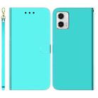 For Motorola Moto G73 Imitated Mirror Surface Horizontal Flip Leather Phone Case(Mint Green) - 1