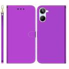 For Realme 10 4G Imitated Mirror Surface Horizontal Flip Leather Phone Case(Purple) - 1
