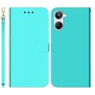 For Realme 10 4G Imitated Mirror Surface Horizontal Flip Leather Phone Case(Mint Green) - 1