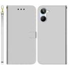For Realme 10 4G Imitated Mirror Surface Horizontal Flip Leather Phone Case(Silver) - 1
