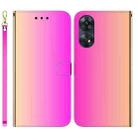 For OPPO Reno8 T 4G Imitated Mirror Surface Horizontal Flip Leather Phone Case(Gradient Color) - 1