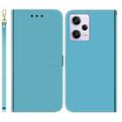 For Xiaomi Redmi Note 12 Pro 5G Imitated Mirror Surface Horizontal Flip Leather Phone Case(Blue) - 1