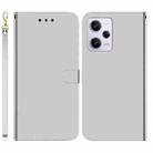 For Xiaomi Redmi Note 12 Pro 5G Imitated Mirror Surface Horizontal Flip Leather Phone Case(Silver) - 1