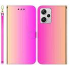 For Xiaomi Redmi Note 12 Pro+ Imitated Mirror Surface Horizontal Flip Leather Phone Case(Gradient Color) - 1