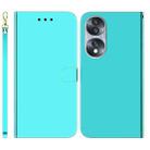 For Honor 70 Imitated Mirror Surface Horizontal Flip Leather Phone Case(Mint Green) - 1