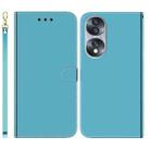 For Honor 70 Imitated Mirror Surface Horizontal Flip Leather Phone Case(Blue) - 1