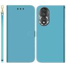 For Honor 80 Imitated Mirror Surface Horizontal Flip Leather Phone Case(Blue) - 1