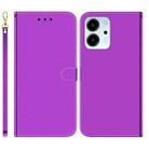 For Honor 80 SE Imitated Mirror Surface Horizontal Flip Leather Phone Case(Purple) - 1