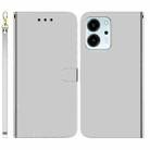 For Honor 80 SE Imitated Mirror Surface Horizontal Flip Leather Phone Case(Silver) - 1