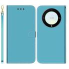 For Honor X9a Imitated Mirror Surface Horizontal Flip Leather Phone Case(Blue) - 1