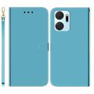 For Honor X7A Imitated Mirror Surface Horizontal Flip Leather Phone Case(Blue) - 1