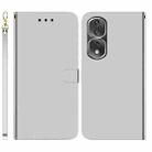 For Honor 80 Pro Imitated Mirror Surface Horizontal Flip Leather Phone Case(Silver) - 1