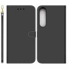 For Sony Xperia 1 IV 2023 Imitated Mirror Surface Horizontal Flip Leather Phone Case(Black) - 1