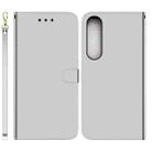 For Sony Xperia 1 IV 2023 Imitated Mirror Surface Horizontal Flip Leather Phone Case(Silver) - 1