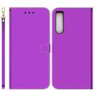 For Sony Xperia 10 IV 2023 Imitated Mirror Surface Horizontal Flip Leather Phone Case(Purple) - 1