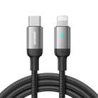 JOYROOM S-CL020A10 Extraordinary Series 20W USB-C / Type-C to 8 Pin Fast Charging Data Cable, Cable Length:1.2m(Black) - 1