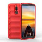 For Huawei Mate 10 Lite Magic Shield TPU + Flannel Phone Case(Red) - 1
