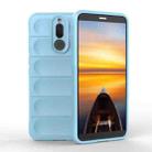 For Huawei Mate 10 Lite Magic Shield TPU + Flannel Phone Case(Light Blue) - 1