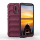 For Huawei Mate 10 Lite Magic Shield TPU + Flannel Phone Case(Wine Red) - 1