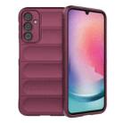 For Samsung Galaxy A24 5G / A24 4G Magic Shield TPU + Flannel Phone Case(Wine Red) - 1