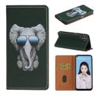 For Huawei nova 6 SE / P40 Lite 3D Painting Horizontal Flip Leather Case with Holder & Card Slot & Lanyard(Elephant) - 1
