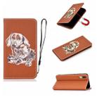 For Huawei P20 3D Painting Horizontal Flip Leather Case with Holder & Card Slot & Lanyard(Dog) - 1