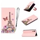 For Huawei P20 3D Painting Horizontal Flip Leather Case with Holder & Card Slot & Lanyard(Iron Tower) - 1