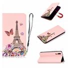 For Huawei P20 Lite 3D Painting Horizontal Flip Leather Case with Holder & Card Slot & Lanyard(Iron Tower) - 1