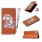 For Huawei P Smart (2019) 3D Painting Horizontal Flip Leather Case with Holder & Card Slot & Lanyard(Dog) - 1