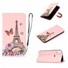 For Xiaomi Redmi Note 7 3D Painting Horizontal Flip Leather Case with Holder & Card Slot & Lanyard(Iron Tower) - 1