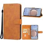 For Huawei P60 Pro Leather Phone Case(Brown) - 1