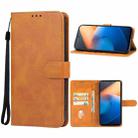 For vivo iQOO Z7 Leather Phone Case(Brown) - 1